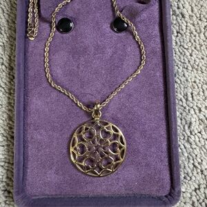 Danecraft 18K Gold Over 925 Sterling Silver Pendant 18”Necklace